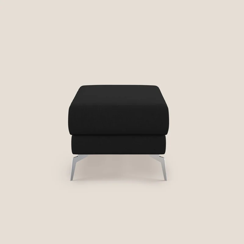 Star Pouf avec pieds hauts en microfibre imperméable T11 noir