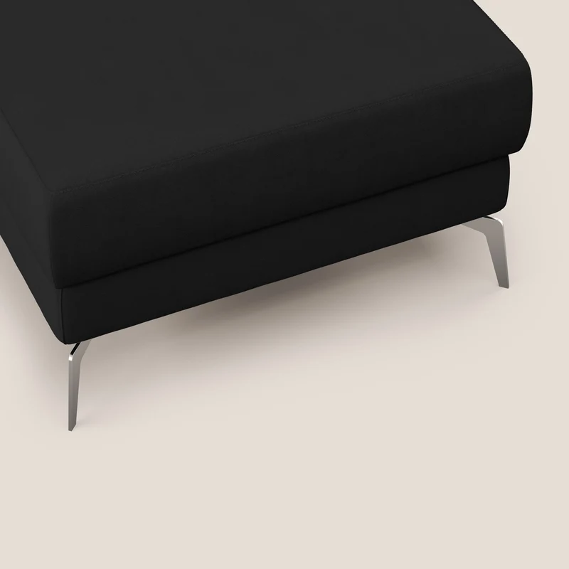 Star Pouf avec pieds hauts en microfibre imperméable T11 noir