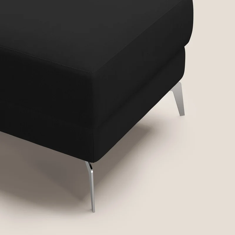 Star Pouf avec pieds hauts en microfibre imperméable T11 noir