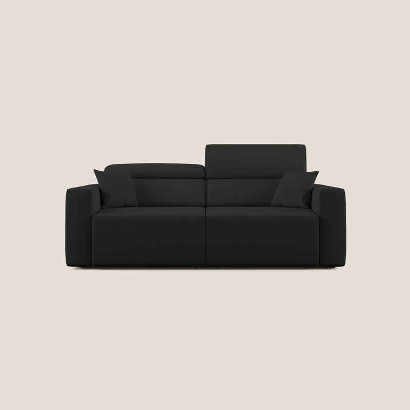 Orwell canapé avec assise extractible en microfibre détachable T11 noir