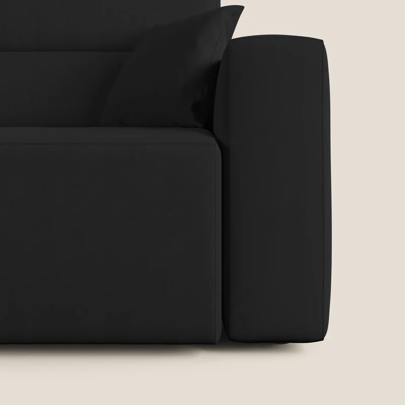 Orwell canapé avec assise extractible en microfibre détachable T11 noir