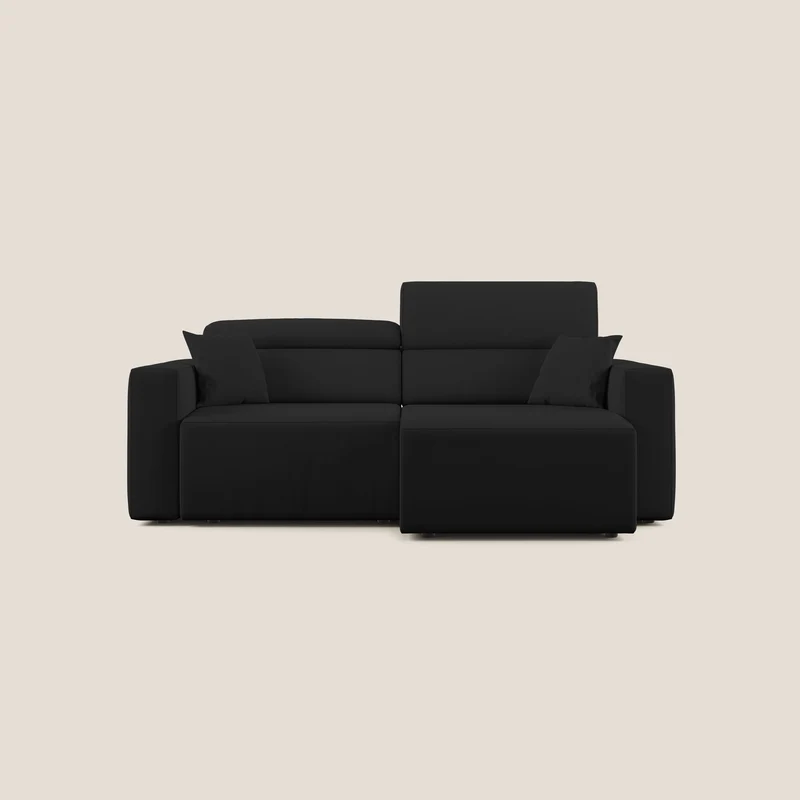 Orwell canapé avec assise extractible en microfibre détachable T11 noir