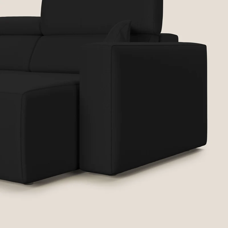Orwell canapé avec assise extractible en microfibre détachable T11 noir
