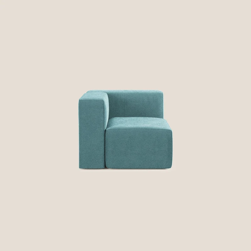 Nettuno module d'angle/latéral en bouclette douce T07 bleu clair