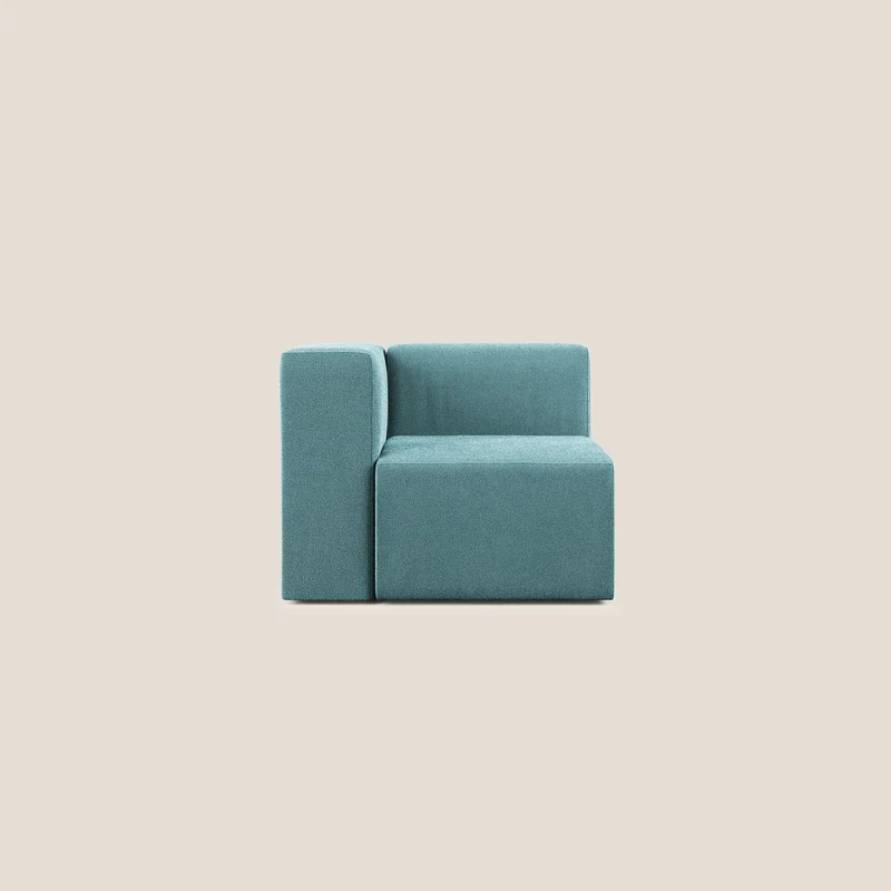 Nettuno module d'angle/latéral en bouclette douce T07 bleu clair