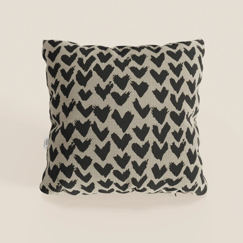 Arrow coussins géométriques en tissu hydrofuge Taupe tortora
