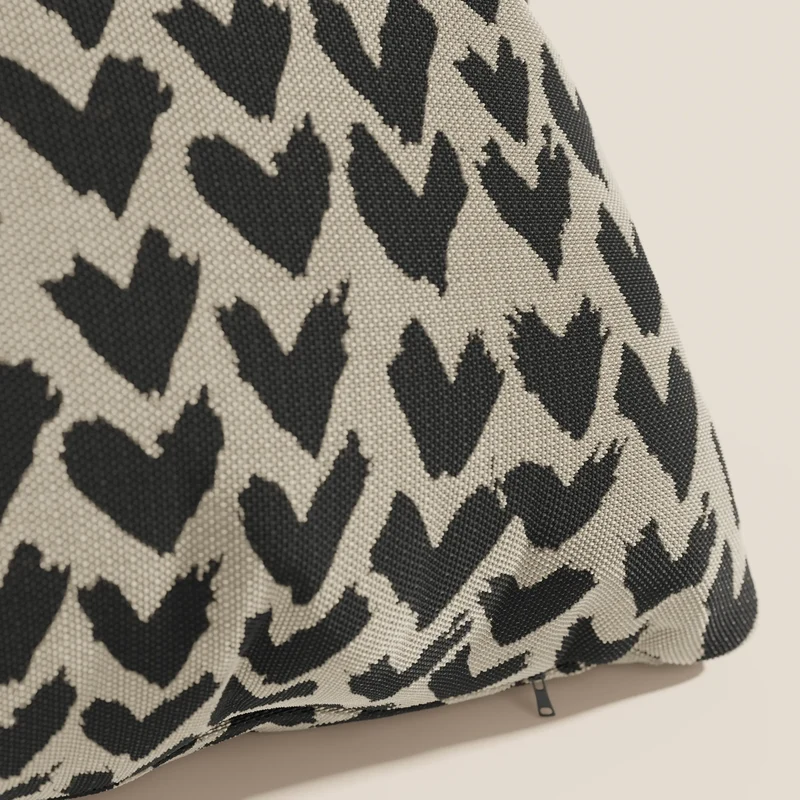 Arrow coussins géométriques en tissu hydrofuge Taupe tortora