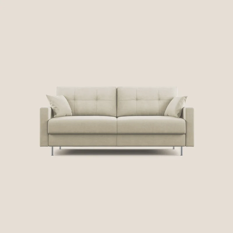 Megan canapé convertible en microfibre détachable T11 crème