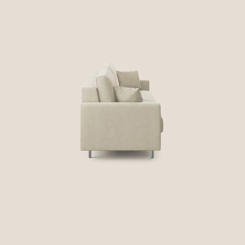 Megan canapé convertible en microfibre détachable T11 crème