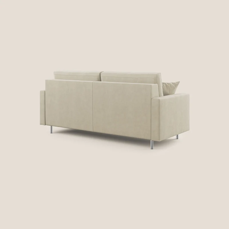 Megan canapé convertible en microfibre détachable T11 crème