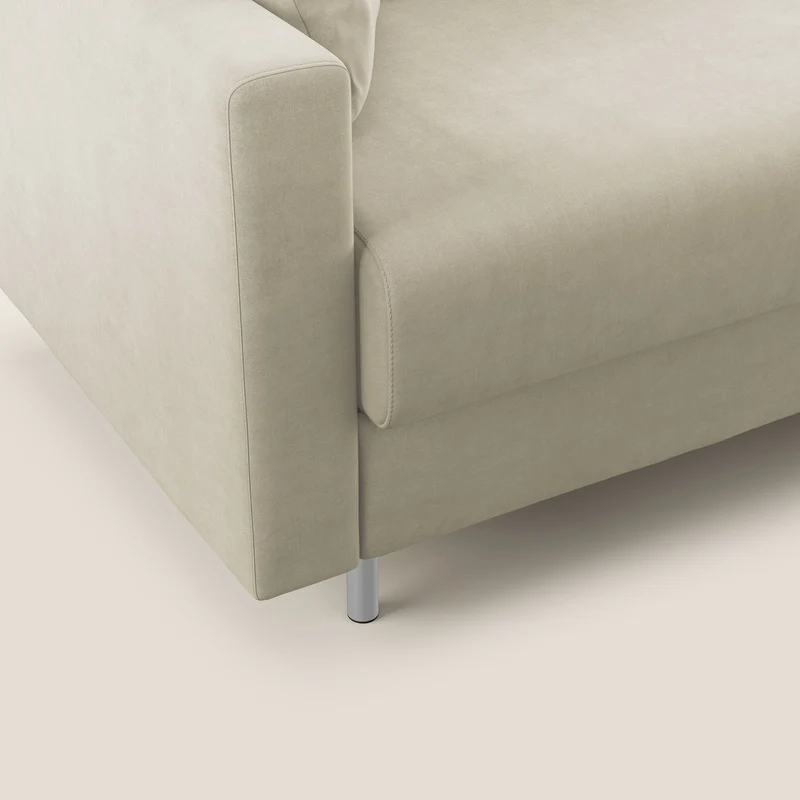Megan canapé convertible en microfibre détachable T11 crème