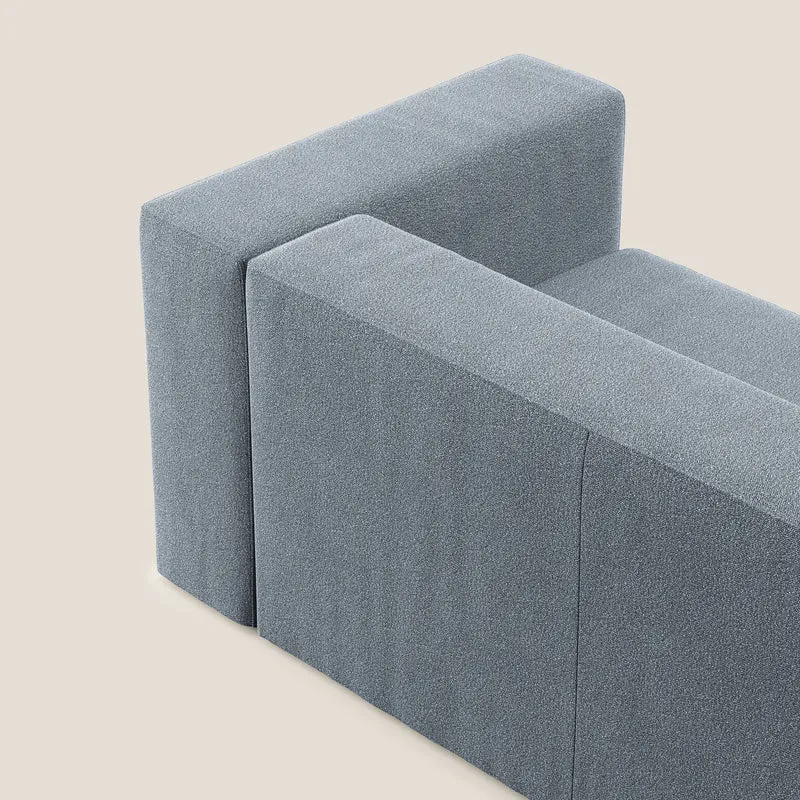Nettuno module d'angle/latéral maxi en bouclette douce T07 bleu gris