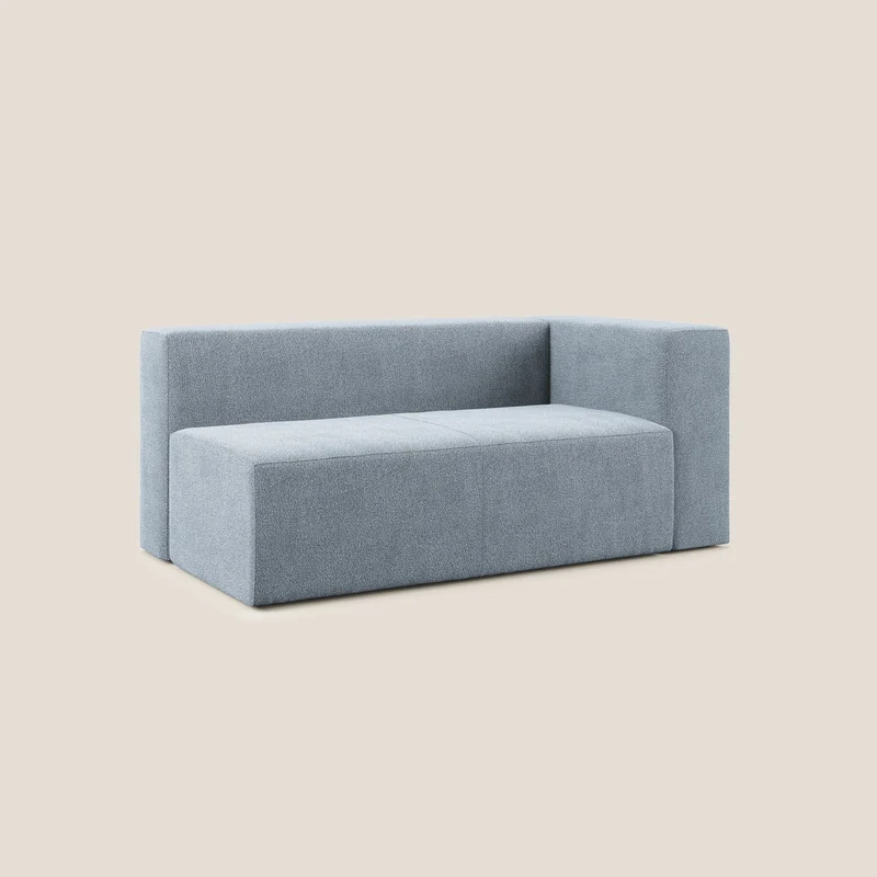 Nettuno module d'angle/latéral maxi en bouclette douce T07 bleu gris