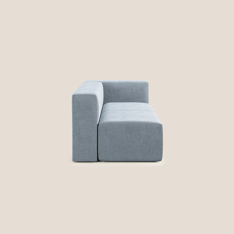 Nettuno module d'angle/latéral maxi en bouclette douce T07 bleu gris