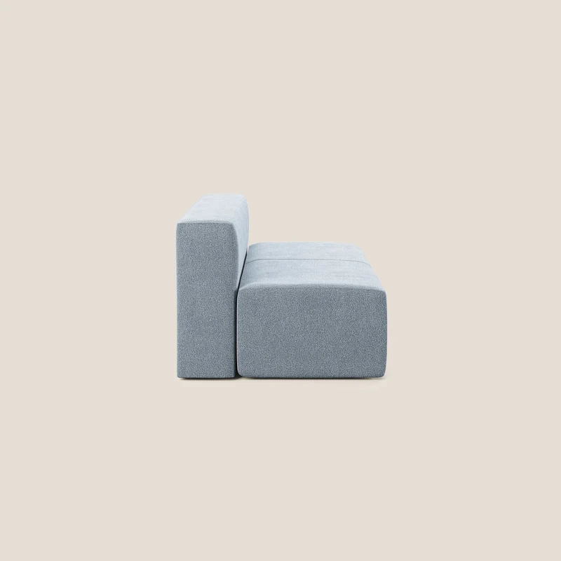 Nettuno module central maxi en bouclette douce T07 bleu gris
