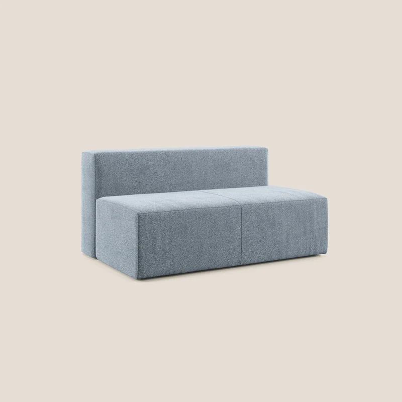 Nettuno module central maxi en bouclette douce T07 bleu gris
