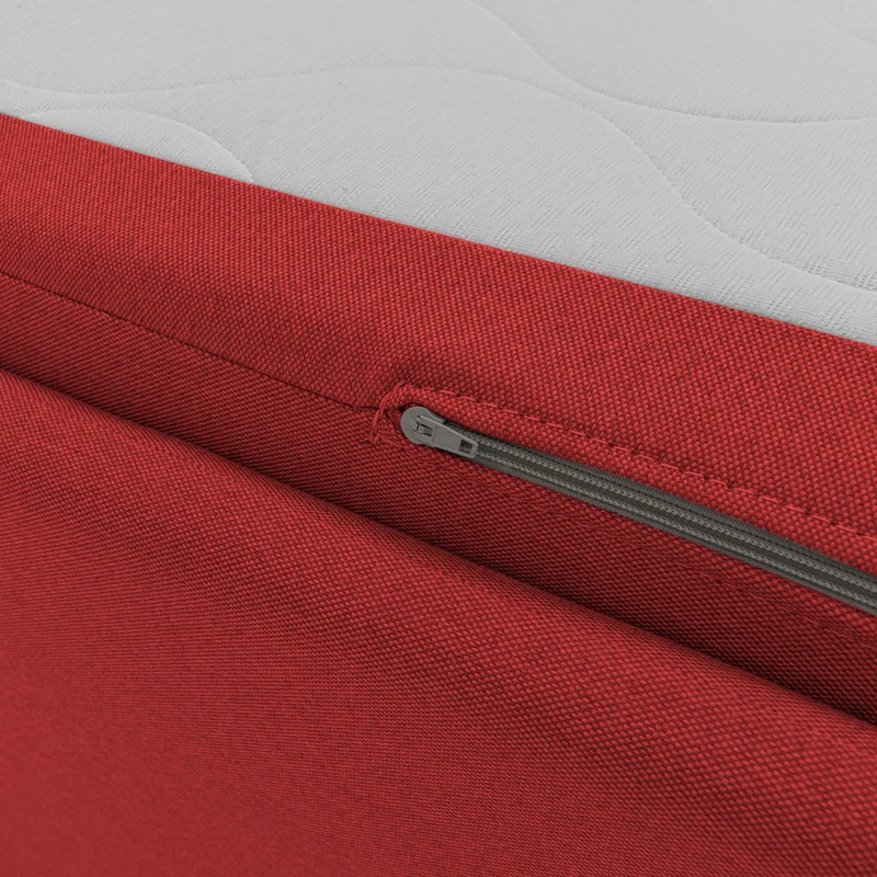Tortona Canapé duplex avec lits jumeaux et tissu effet coton imperméable T13 rouge