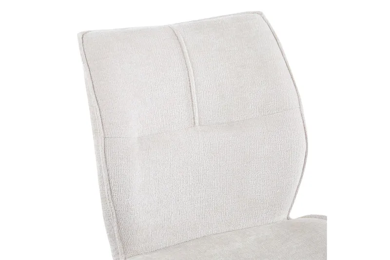 Chaise Faye Tissu Marbella 2 coloris : Beige, Écru