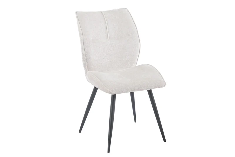 Chaise Faye Tissu Marbella 2 coloris : Beige, Écru