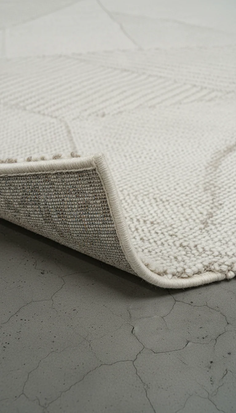 Tapis Mira creme Merinos – Effet Laine Bouclée Design Geomag