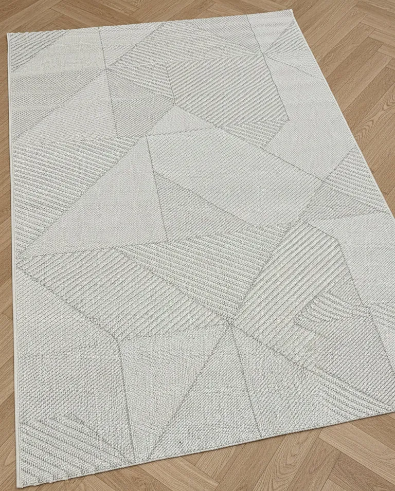 Tapis Mira creme Merinos – Effet Laine Bouclée Design Geomag