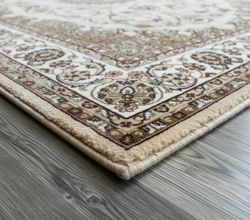 Tapis Dubai Merinos – Qualité Premium classique Beige Médaillon orientale