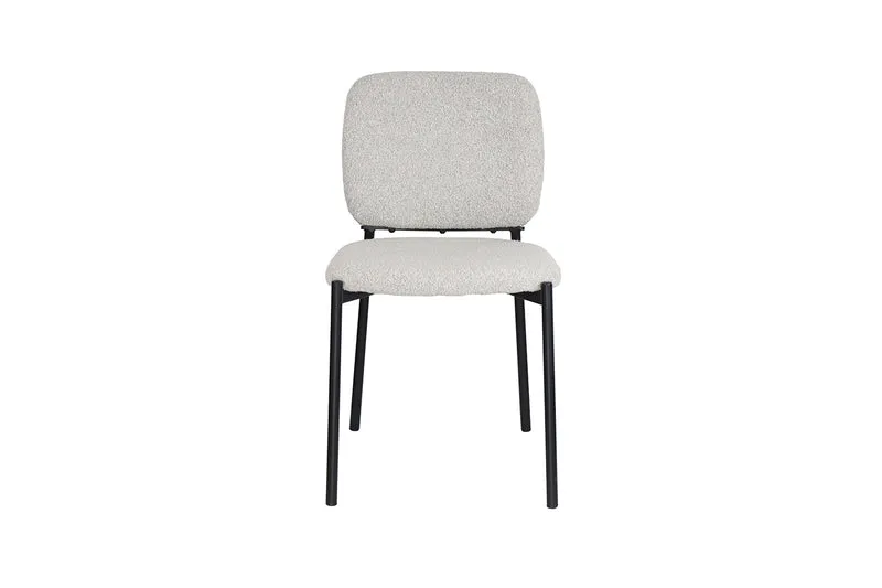 Chaise Sofia Structure en Métal Noir Tissu