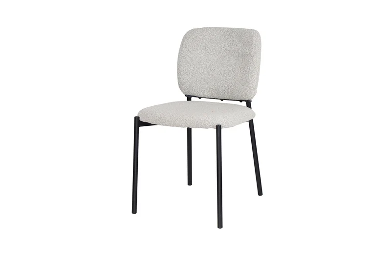 Chaise Sofia Structure en Métal Noir Tissu