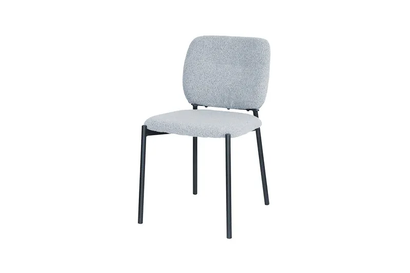 Chaise Sofia Structure en Métal Noir Tissu