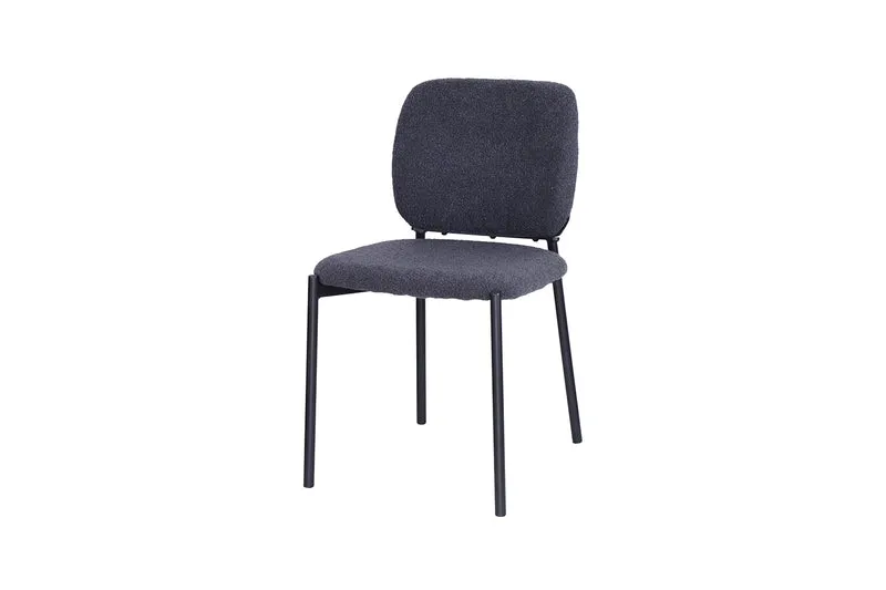 Chaise Sofia Structure en Métal Noir Tissu