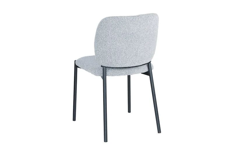 Chaise Sofia Structure en Métal Noir Tissu