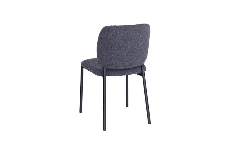 Chaise Sofia Structure en Métal Noir Tissu
