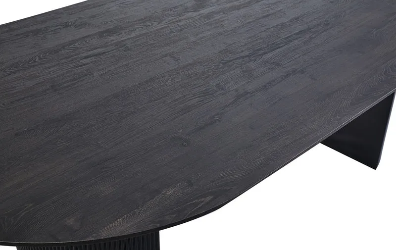 Table à manger Lagos 220 cm Ovale Décor Brun foncé