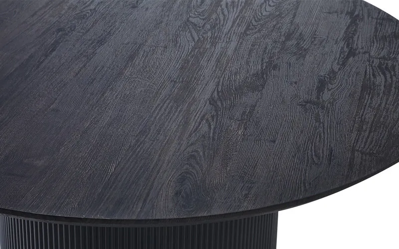 Table Lagos 120 cm Ronde Décor Brun foncé