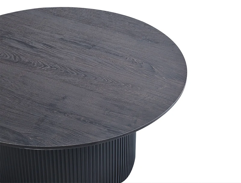 Table basse Lagos Ronde Décor Brun foncé