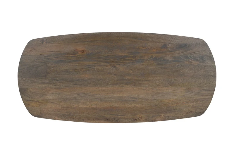 Table Tommy 220x100 cm Ovale Danoise Pied Bois de manguier Brun foncé