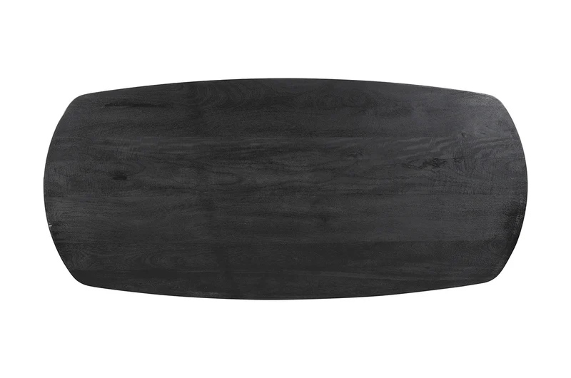 Table Tommy 220x100 cm Ovale Danoise Pied Bois de manguier Noir