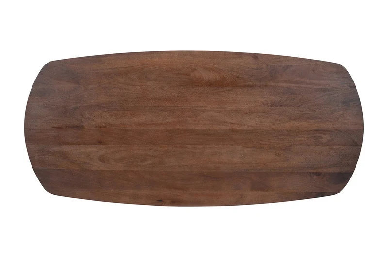 Table Tommy 220x100 cm Ovale Danoise Pied Bois de manguier Brun