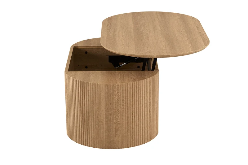 Table basse Lagos 120 cm Plateau relevable Décor Chêne Naturel