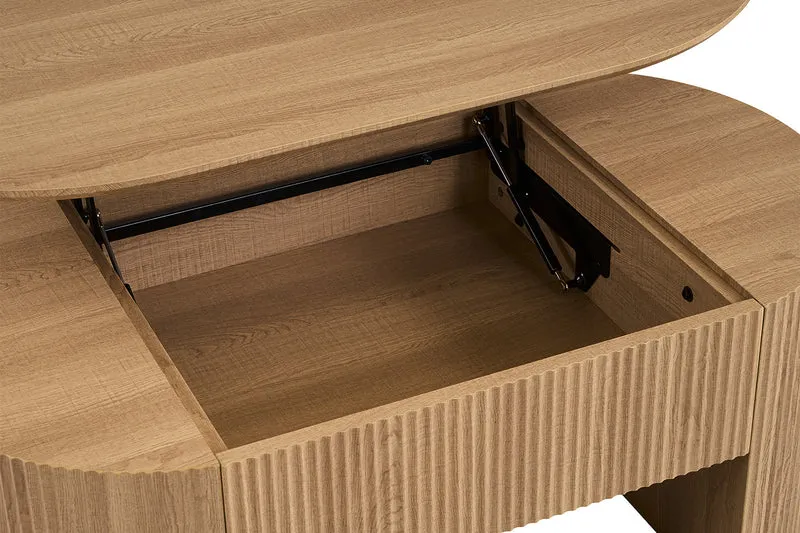 Table basse Lagos 120 cm Plateau relevable Décor Chêne Naturel