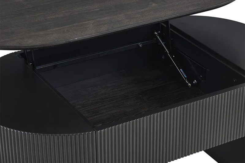 Table basse Lagos 120 cm Plateau relevable Décor Brun foncé