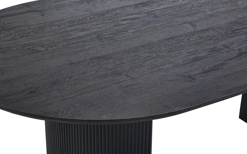 Table Lagos 200 cm Ovale Décor Brun foncé