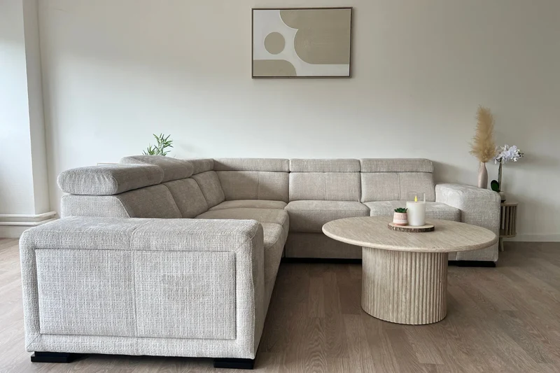 Canapé d'Angle Convertible Karola Marbella Beige