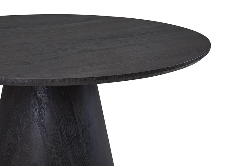 Table à manger Miklos ronde 120cm décor Brun foncé
