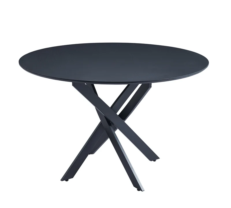 TABLE A MANGER EN BOIS JESSICA PIEDS METAL NOIR