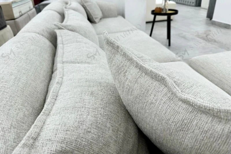 Canapé Mila Modulable Chenille Blanc Cassé