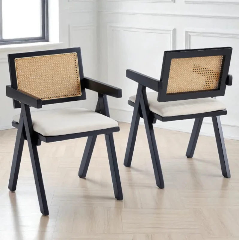 Lot de Chaises Rotina bois noir