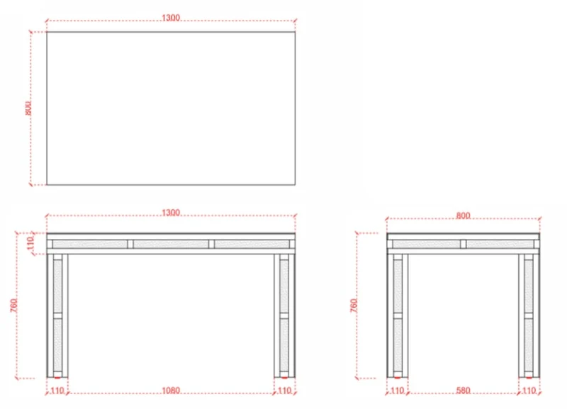 TABLE REPAS RECTANGULAIRE PLATEAU EN VERRE MIROIR COLLECTION ECLAT