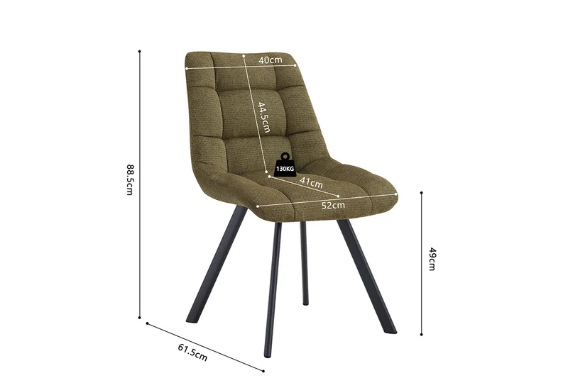 Chaise Lizzy Tissu Ote Share 353 Vert
