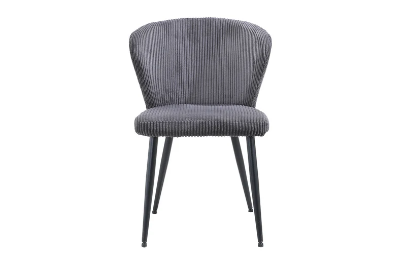 Chaise Tornado côtelé Gris